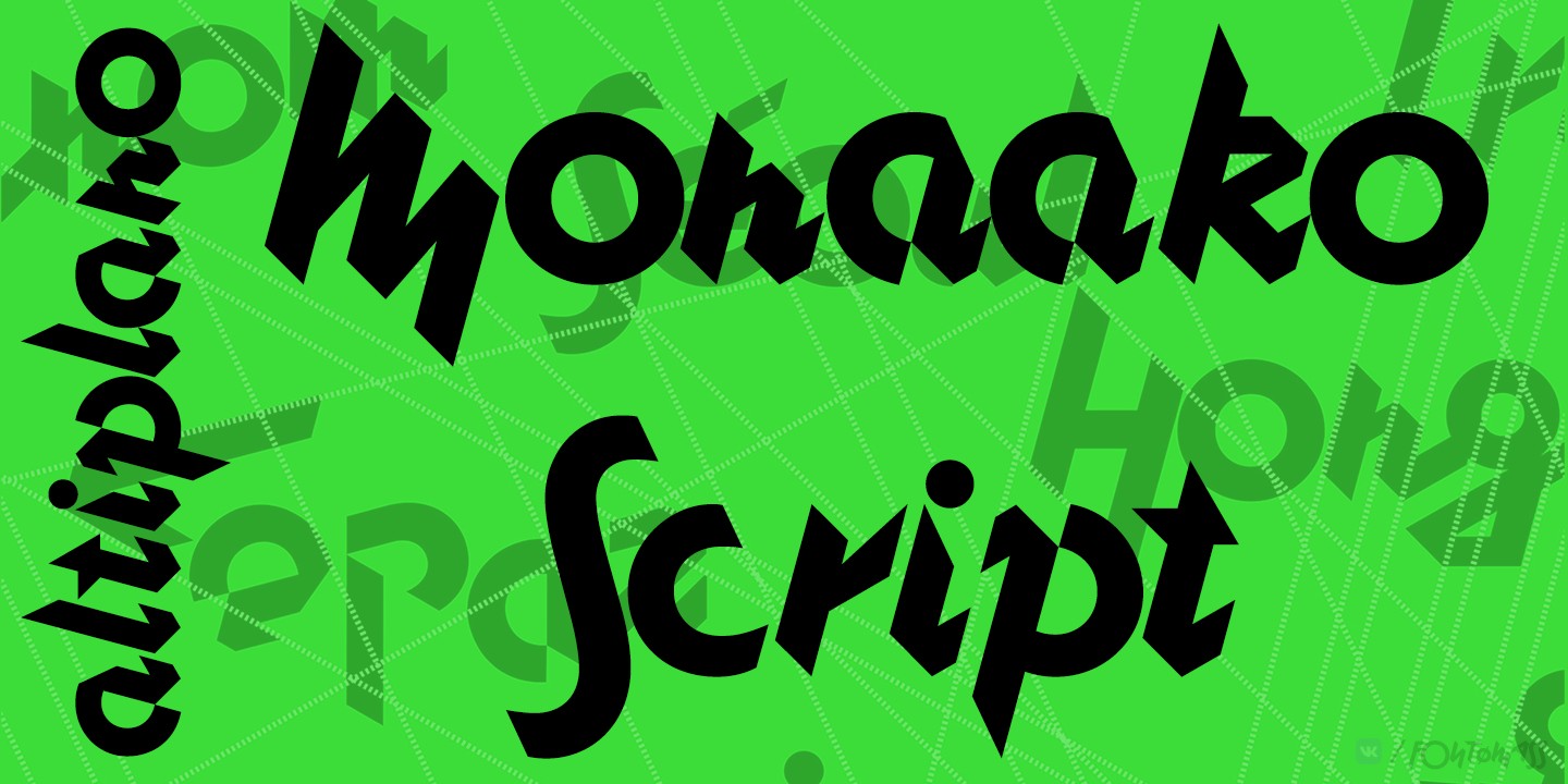 Monaako Script Font preview